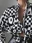 Casual Plaid Printing Shirt Collar Shirt