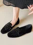 Plain Velvet All Season Loafers