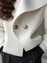 Casual Plain Stand Collar Jacket