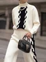 Urban Color Block Stand Collar Sweater