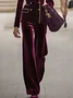 Elegant  Velvet Wide Leg Pants
