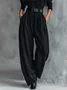 Urban Plain Fashion Pants No Belt