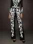 Urban Random Print Printing Straight Pants