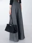 Urban Plain Wide Leg Pants With Belt
