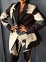 Urban Printing Random Print Lapel Collar Blazer