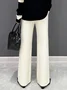Casual Plain Straight Sweater Pants