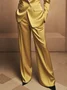 Urban Plain Satin Straight Pants