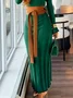 Urban Plain  Crew Neck Sweater Maxi Dress No Belt