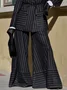 Urban Striped Fashion  Wide Leg Pants