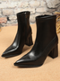 Urban Autumn Leather Plain Fashion Boots