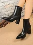 Urban Autumn Leather Plain Fashion Boots