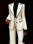 Urban Color Block Lapel Collar Blazer