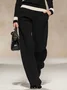 Casual Plain Sweater Straight Pants