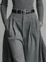 Urban Zipper Plain Maxi Skirt With Belt