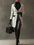 Urban Buttoned Color Block Lace Coat