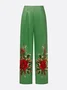 Urban Satin Floral Straight Pants
