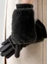 Urban Plain Fur Gloves