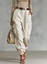 Casual Plain Pockets Cargo Pants