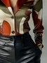 Urban Abstract Graphic Printing Lapel Collar Shirt