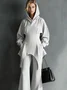 Casual Plain Irregular Craftsmanship Hoodie