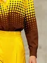 Urban Polka Dots Printing Shirt Collar Shirt