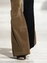 Urban Color Block Split Joint Flare Pants