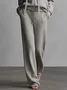 Casual Plain Straight Pants