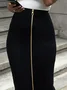 Urban Zipper Plain Maxi Skirt