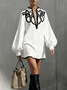 Urban Geometric Stand Collar Mini Dress