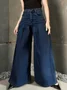 Denim Loose Plain Urban Jeans
