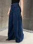 Denim Loose Plain Urban Jeans
