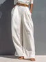 Urban Plain Buttoned Straight Pants  No Belt