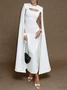 Elegant Plain Crew Neck Maxi Dress