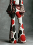Urban Geometric Printing Flare Pants
