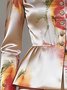 Elegant Printing Floral Square Neck Jacket