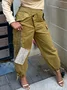 Casual Plain Asymmetrical Fashion Cargo Pants