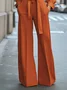 Urban Plain Shirt Jumpsuit With Belt