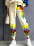 Casual Geometric Ankle Banded Pants Sweatpants & Joggers