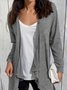 Buttoned Shawl Collar Knitted Casual Outerwear