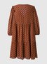 Polka Dots Regular Fit Weaving Dress