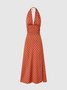 Polka Dots Regular Fit Elegant Weaving Dress
