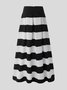 Elegant Striped A-Line Skirt
