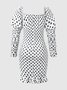 Polka Dots Elegant Regular Fit Weaving Dress