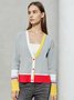 Color-Block Casual Long Sleeve Sweater