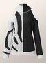 Winter Zebra Stand Collar Simple Long sleeve Sweater