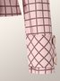 Vintage Elegant  Simple Grid Outerwear