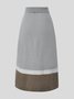 Acrylic Stripes Casual Skirt
