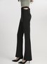 Hollow Out Fitted Flare Leg Pants