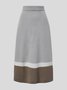 Acrylic Stripes Casual Skirt