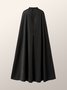 Simple Oversize Collarless Midi Dress